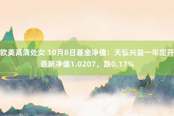 欧美高清处女 10月8日基金净值：天弘兴益一年定开最新净值1.0207，跌0.17%