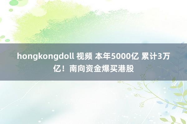 hongkongdoll 视频 本年5000亿 累计3万亿！南向资金爆买港股
