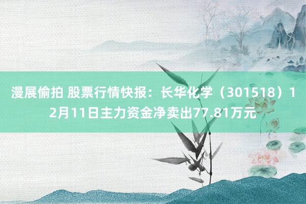 漫展偷拍 股票行情快报：长华化学（301518）12月11日主力资金净卖出77.81万元