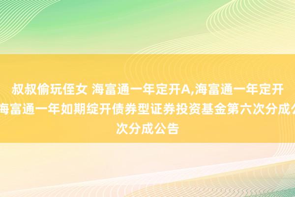 叔叔偷玩侄女 海富通一年定开A,海富通一年定开C: 海富通一年如期绽开债券型证券投资基金第六次分成公告