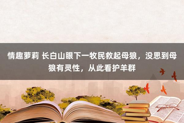情趣萝莉 长白山眼下一牧民救起母狼，没思到母狼有灵性，从此看护羊群