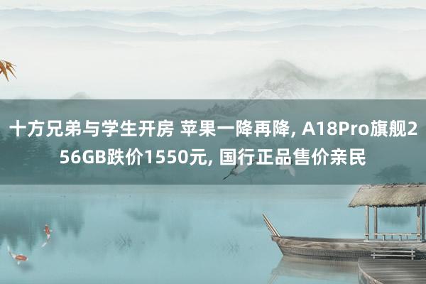 十方兄弟与学生开房 苹果一降再降， A18Pro旗舰256GB跌价1550元， 国行正品售价亲民