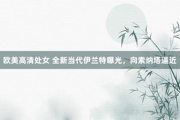 欧美高清处女 全新当代伊兰特曝光，向索纳塔逼近