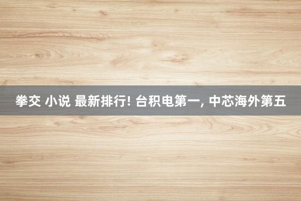 拳交 小说 最新排行! 台积电第一， 中芯海外第五