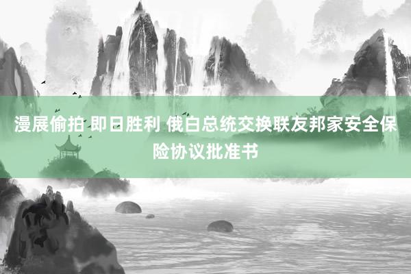 漫展偷拍 即日胜利 俄白总统交换联友邦家安全保险协议批准书