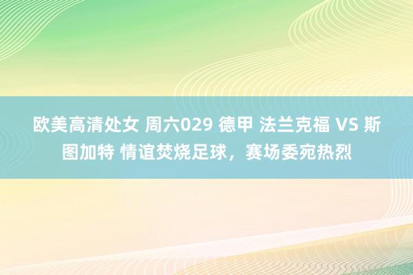欧美高清处女 周六029 德甲 法兰克福 VS 斯图加特 情谊焚烧足球，赛场委宛热烈