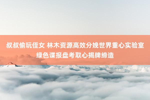 叔叔偷玩侄女 林木资源高效分娩世界重心实验室绿色谍报盘考取心揭牌缔造